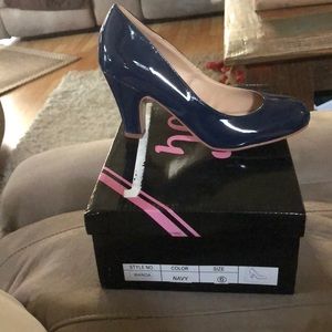 Navy Blue Heeled Shoes